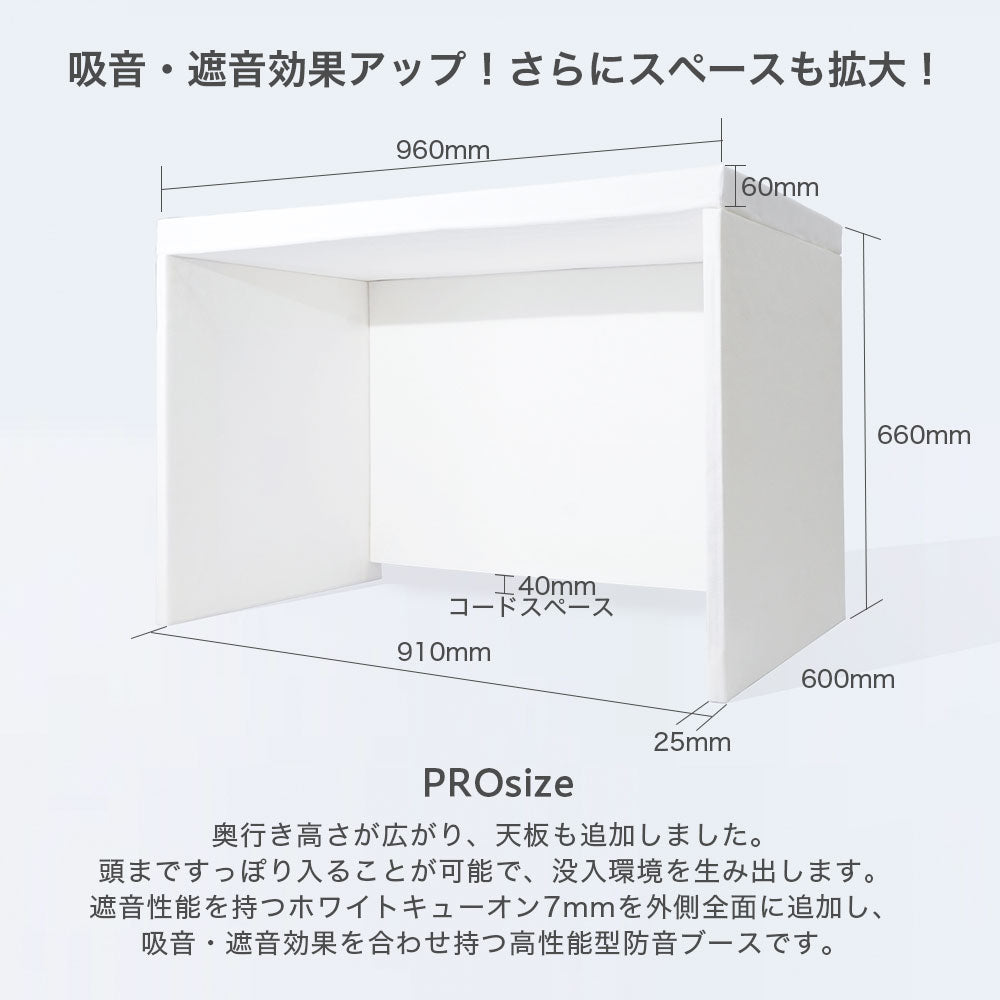 防音ブース ホワイトキューオンOkudake 卓上吸音パーテーション