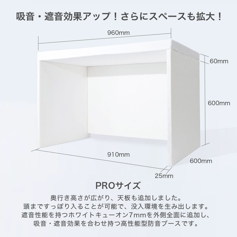 防音ブース ホワイトキューオンOkudake　卓上パーテーション